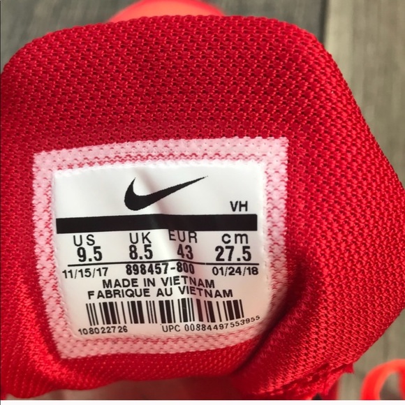 NWT Nike Flex 2017 RN Hyper Orange M AUTHENTIC - Picture 8 of 8